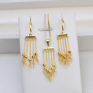 S925 <b>Silver</b> Long Tassel Women's DIY Accessories New 5-Bead Multi Bead <b>Earring</b> Pendant <b>Pearl</b> Inlay Empty Fashion Dangle <b>Earrings</b> - Product Image 1