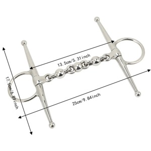 Bocado de Acero Inoxidable para Caballo, Tipo Snaffle, 135 mm de Longitud, Superficie Lisa, Equipo de Equitación Resistente y Duradero - Product Image 4