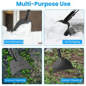 Pala para Nieve Plana de 53 Pulgadas, Raspador de Hielo de Acero al Manganeso, Herramienta para Remover Hielo de Caminos y Entradas, Limpieza de Jardines - Product Image 6