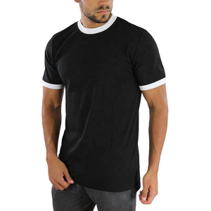 T-shirt blanc en coton à manches courtes pour homme, coupe classique, col rond, décontracté, logo tricoté sur le devant, 180g, couleur unie, design épuré, écologique - Product Image 5