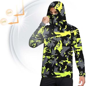 Vêtements de pêche entièrement personnalisés au design camouflage, vêtements de sport de plein air, vêtements de pêche en polyester sublimé, à capuche - Product Image 4