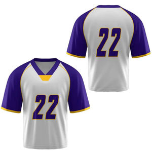 Custom Team Lacrosse Jersey V Neck Sportswear Anti-Bacterial <b>Silk</b> Screen Printed Uniform Shirt 100% Polyester Quick Dry <b>Red</b> - Product Image 3
