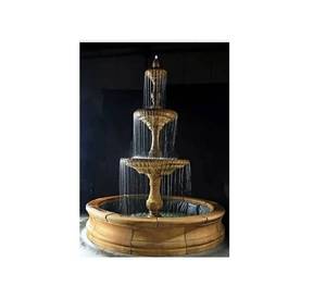 Fontaine d'eau élégante et moderne en grès blanc de qualité supérieure avec finition mate pour jardins et événements extérieurs durables - Product Image 2