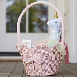 Handwicker Rattan Easter <b>Baskets</b> Eco-friendly <b>Storage</b> <b>Basket</b> <b>Wicker</b> Gift <b>Baskets</b> with Handles from Vietnam - Product Image 3