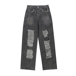 Pantalones Vaqueros Desgastados Personalizados al por Mayor para Hombre en Grandes Cantidades, Estilo Casual, Pantalones Vaqueros con Lavado Ácido para Hombre, Rectos, Curvos y a Rayas - Product Image 3