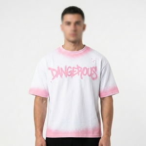 Camiseta de Alta Gama para Hombre, Estilo Urbano, con Estampado de Grafiti Personalizado, Tela de Alta Densidad, Fábrica de Ropa de Marca Privada - Product Image 2