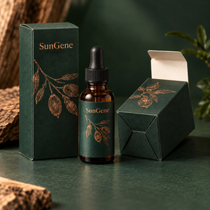 Caja de Embalaje Personalizada SunGene para Botellas de Aceite para Barba con Fondo de Cierre Automático - Product Image 1