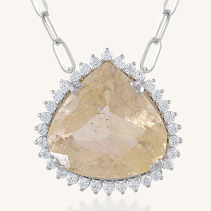 Colgante de Cuarzo Rutilado y Circonita Cúbica en Plata de Ley 92.5 KLSP-50603 - Product Image 4