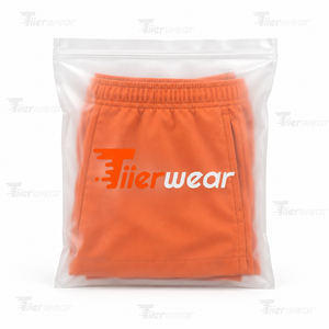 Shorts de bain orange pour hommes, séchage rapide, taille élastique, décontractés, avec poches, couleur unie, logo frontal, shorts de sport pour hommes - Product Image 6