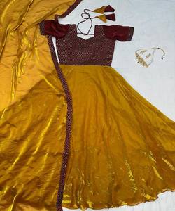 Kurti moderne Fendi brodé avec sequins et dupatta, tenue décontractée, prix de gros, vêtement ethnique, coton jaune multicolore - Product Image 3