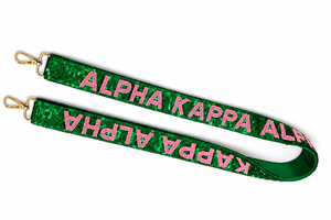 Sangles de ceinture personnalisées avec lettres grecques perlées, accessoires promotionnels, logo personnalisé pour sororité, tailles ajustables pour les étudiantes. - Product Image 1