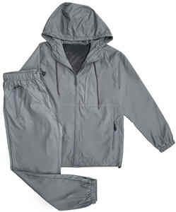 Survêtement en coton coupe-vent pour homme, design ODM, veste de course d'hiver personnalisée et short, ensemble deux pièces avec finition élégante - Product Image 6