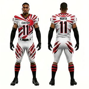 Conjunto de Uniforme de Fútbol Americano con Diseño de Estrellas, Sublimado, Transpirable, de Malla de Poliéster, para Equipos Universitarios - Product Image 3