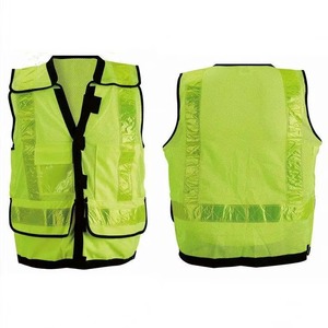 Chaleco de seguridad de alta visibilidad para hombre, ropa exterior informal reflectante con cuello en V, poliéster de color sólido para verano - Product Image 5