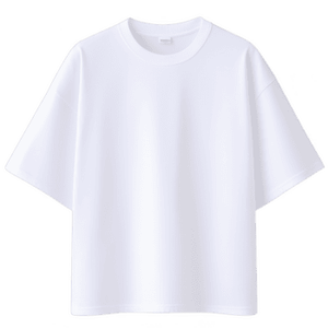 T-shirt décontracté respirant d'été à coupe ample et épaules tombantes - Product Image 1