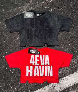 เสื้อยืดคอตตอน 100% คุณภาพสูง ทรงโอเวอร์ไซส์ ไหล่ตก คอเล็ก สไตล์วินเทจ ล้างสีแบบ Heavyweight Snow Wash และ Acid Wash - Product Image 3