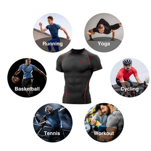 Men Athletic Active Compression T-Shirts Spandex/Polyester Regular Fit Eco-Friendly Quick Dry Breathable <b>Short</b> <b>Sleeve</b> Outdoor - Product Image 6