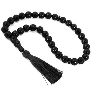 Chapelet de prière islamique classique en perles de résine rondes faites à la main, respectueux de l'environnement, Tasbeeh Musulman Misbaha, Vente en gros - Product Image 2