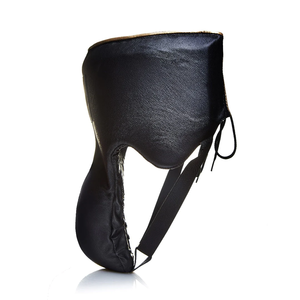 Protector Inguinal de Boxeo de Alta Calidad, Hecho a Medida, de Cuero PU Duradero y Cómodo, con Logotipo Blanco y Dorado, Equipo de Protección para Entrenamiento - Product Image 2