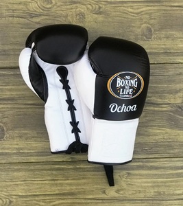 Gants de boxe MMA No Boxing No Life, gants de boxe Sanda, en cuir véritable, à lacets, pour entraînement professionnel, ensemble de boxe personnalisable - Product Image 3