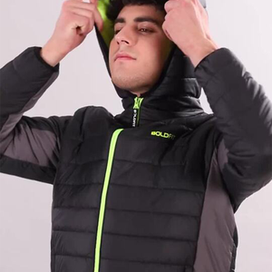 OEM Custom Men Plus Size Winter Quilted <b>Jacket</b> Waterproof Windbreaker Zipper Hoodie Embroidered Casual Snow Wear puffer hiking - Product Image 6
