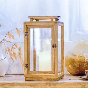Lanterne à bougie en bois de qualité supérieure, conçue pour la décoration intérieure et extérieure, offrant un artisanat naturel et un éclairage charmant de bougies. - Product Image 3