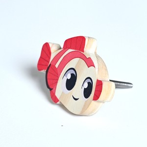 Wholesale Contemporary Pine Wood Durable Kids Drawer <b>Knobs</b> Fish Cabinet <b>Dresser</b> Pulls <b>for</b> Kids Furniture - Product Image 2