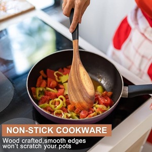 ช้อนชาไม้ธรรมชาติ ช้อนตักน้ำตาลกาแฟแบบใช้ซ้ำได้ ขัดเงา อุปกรณ์ครัว - Product Image 5