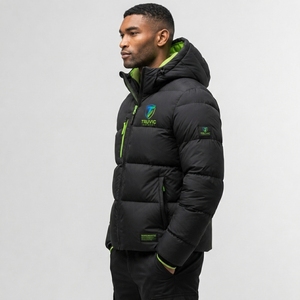 Vente en gros : Nouvelle arrivée de doudounes d'hiver décontractées, 100% polyester, tissu tissé, couleur unie, doublées, personnalisables, enduites - Product Image 6