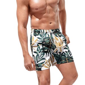 New <b>Men</b>’s Tropical Leaf Sublimation Print Swim Shorts Quick Dry Beach <b>Trunks</b>, Summer Holiday Surf and Pool Swimwear - Product Image 4