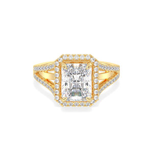 Bague halo en or massif 14K 18K de haute qualité REYES avec diamants de laboratoire HPHT CVD pour femmes, diamants certifiés IGI, bijoux fins - Product Image 6
