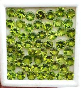 Piedras Preciosas Sueltas de Peridoto Natural de 8MM, Corte Brillante Facetado, Piedras Calibradas para la Fabricación de Joyas y Colgantes, Suministro al por Mayor - Product Image 5