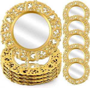 Assiette de présentation à bord perlé, décorative haut de gamme pour mariages et événements festifs - Product Image 1