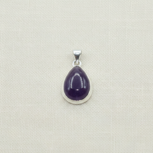 Pendentif en améthyste violette naturelle en forme de goutte, en argent sterling 925 plaqué or rose et or jaune, fait main, bijou de guérison pour elle - Product Image 4