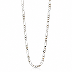 Cadena de Eslabones Figaro de Plata de Ley 925 para Hombre, Collar Romántico, Clásico y Moderno, Unisex, para Boda, Uso Diario, Fiesta, Regalo - Product Image 1