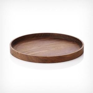 Rustic Mango Wood Oval Serving <b>Tray</b> with Metal Handles - Decorative <b>Large</b> Wooden Platter for Coffee Table Food Drinks Ottoman - Product Image 5