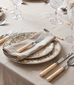 Ensemble de couverts en acier inoxydable avec manche crème, style vintage, 4 pièces (couteau, fourchette, cuillère, cuillère à café), compatible lave-vaisselle, pour la cuisine - Product Image 5