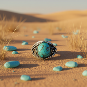 Blue Copper <b>Turquoise</b> Fashion <b>Ring</b> 6.0 Grams - Product Image 3