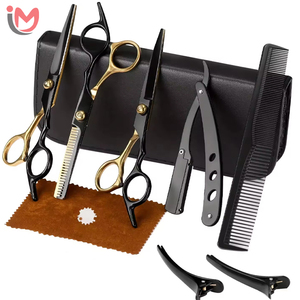 Nouveau Kit de Ciseaux de Barbier en Acier Inoxydable en Promotion, Ensemble de Ciseaux et Rasoirs de Salon, Kits d'Instruments de Coiffure Polyvalents OEM - Product Image 4