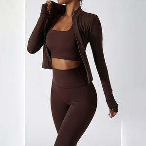 Conjunto de Yoga de 3 Piezas sin Costuras de Alta Calidad al por Mayor para Mujer, Leggings, Sujetador y Top – Ropa para Gimnasio, Pilates y Entrenamiento - Product Image 1