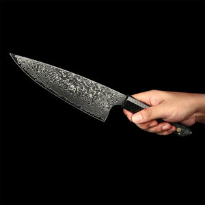 Cuchillo de Cocina Japonés Profesional de 8 Pulgadas, Cuchillo de Chef de Damasco con Mango de Resina, 9CR18, 67 Capas - Product Image 6