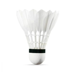 ลูกแบดมินตันขนห่านมาตรฐาน หัวคอร์ก PU ทนทาน สำหรับฝึกซ้อม สีขาว - Product Image 1