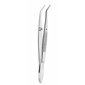Pinzas Rectas Troutman Superior con Dientes Angulados de Acero Inoxidable, Instrumento Quirúrgico Oftálmico para Microcirugía - Product Image 4