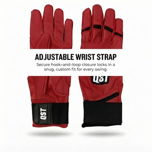 Gants de frappe de baseball personnalisés, paume antidérapante, cuir Cabretta, renforts pour les doigts, gants d'entraînement de baseball, vente en gros - Product Image 5