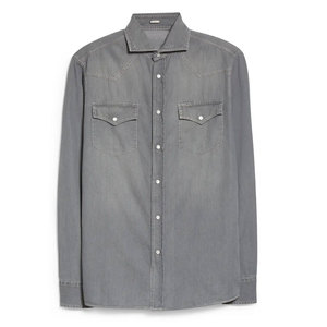 เสื้อเชิ้ตยีนส์ผ้าฝ้าย 100% ระบายอากาศได้ดี สวมใส่สบาย ดีไซน์ทันสมัย เหมาะสำหรับกิจกรรมกลางแจ้ง ลุคสบายๆ - Product Image 1