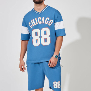 OEM Summer Wear Men t Shirts Short <b>Sets</b> Wholesale Price Youth Adults Fashion Formal <b>Twin</b> <b>Sets</b> Customized OEM 100% Cotton Fleece - Product Image 6