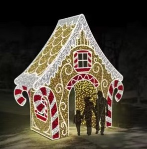Nuevo adorno <span class=keywords><strong>luces</strong></span> de bola de arco gigante para centros comerciales al aire libre impermeable <span class=keywords><strong>Navidad</strong></span> 3D LED marco de alambre hecho a mano <span class=keywords><strong>luces</strong></span> con motivos grandes - Product Image 6