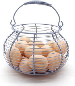 <b>Egg</b> <b>basket</b> rustic wire <b>egg</b> holder farmhouse <b>egg</b> <b>basket</b> black metal <b>egg</b> <b>basket</b> <b>egg</b> display <b>basket</b> kitchen storage table ware - Product Image 2