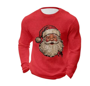 Puff Logo 350gsm Custom Christmas Graphic Crewneck Sweater Mens Knitted Pullover Holiday Winter Sweatshirt Wholesale Printed Top - Product Image 4