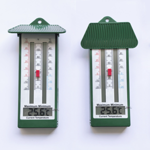 เครื่องวัดอุณหภูมิและความชื้นแบบดิจิตอล สำหรับใช้ภายในและภายนอกอาคาร พร้อมฟังก์ชั่นแสดงค่าสูงสุด ต่ำสุด หน้าจอ LCD ใช้งานได้ทุกฤดู ผลิตจากพลาสติก ยี่ห้อ RAPITECH รุ่น TH142 - Product Image 1